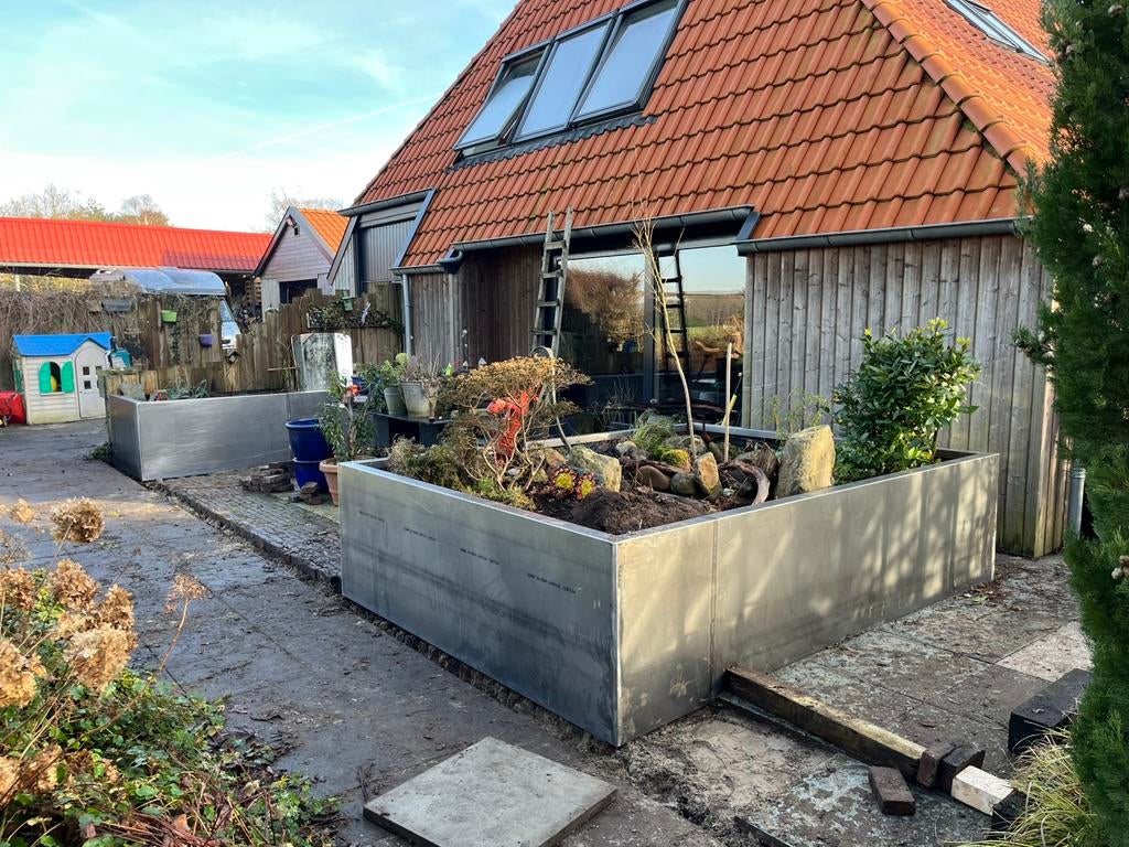 BLOEMBAK CORTENSTAAL, Ophalen, Nieuw, Metaal, Balkon