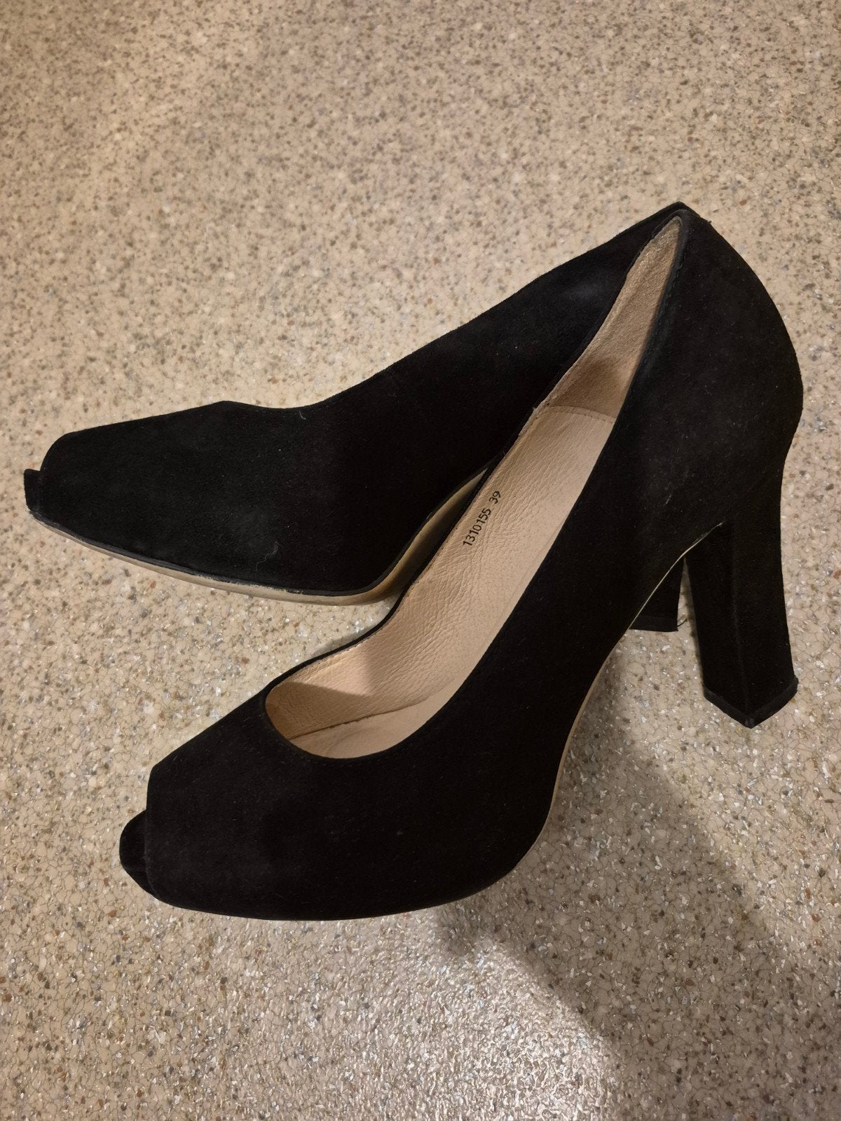 Di Lauro Zwarte Peep-Toe Pumps Maat 39, Pumps, Zwart, Ophalen of Verzenden, Di Lauro