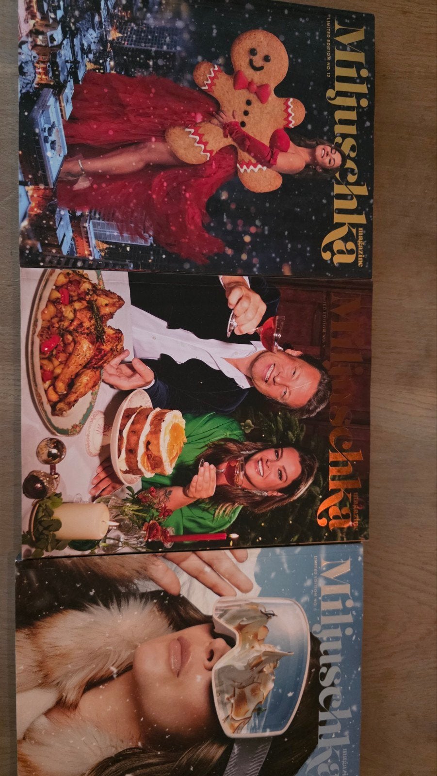 Miljuschka Magazine - 3 edities winter/kerst edities, Boeken, Tijdschriften en Kranten, Ophalen of Verzenden, Zo goed als nieuw