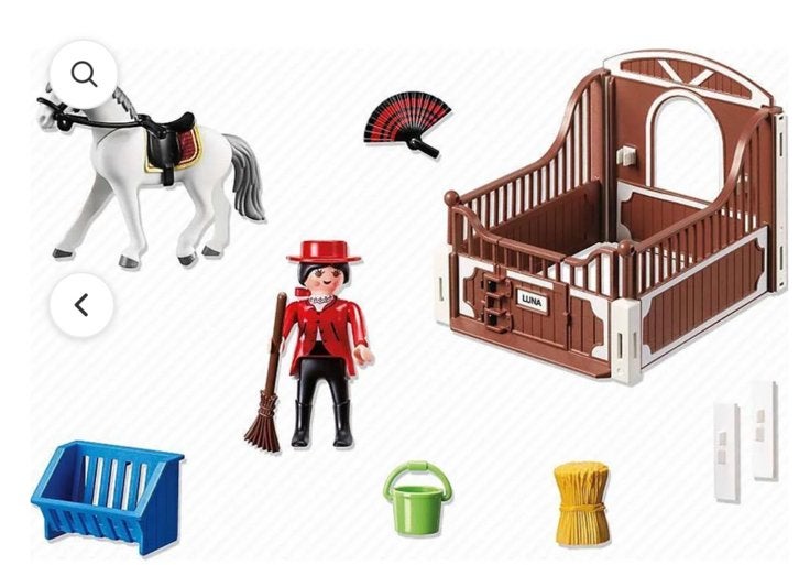 Playmobil 5521 Spaanse Amazone met Paardenbox, Ophalen, Complete set, Zo goed als nieuw, Figuren