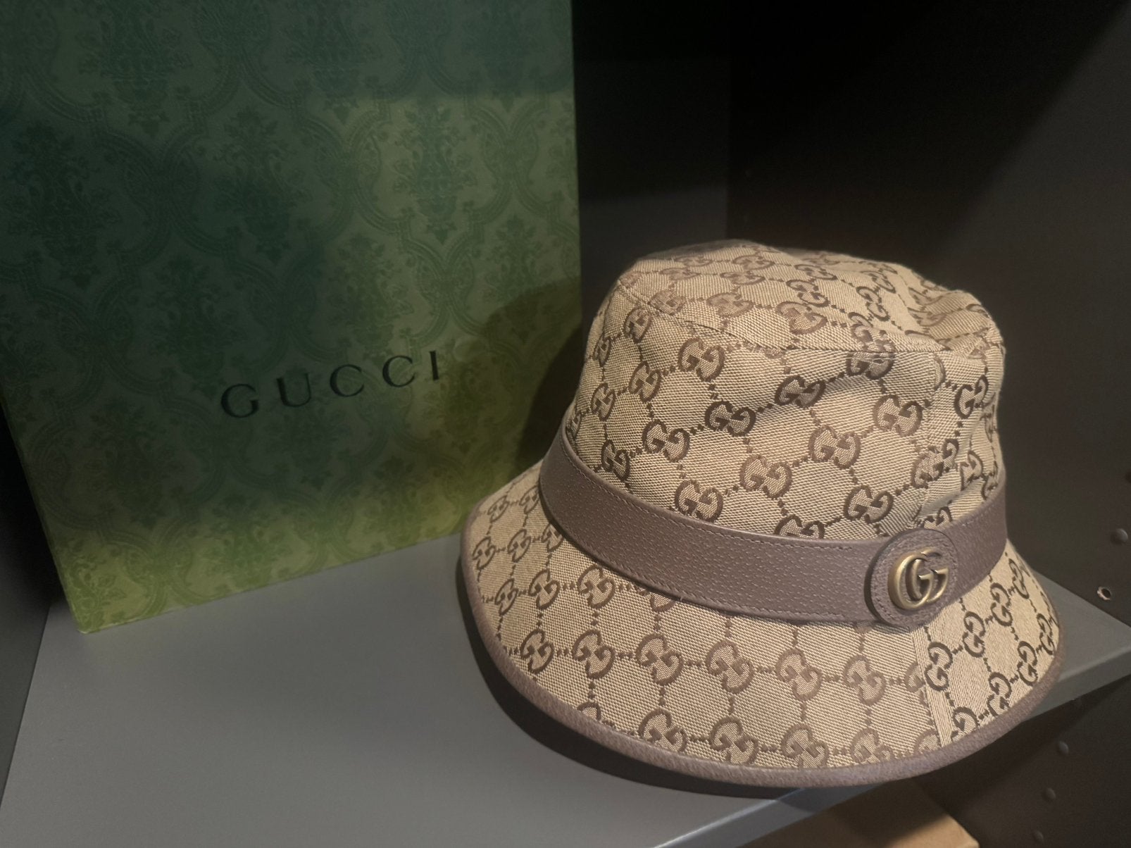 Gucci hoed te koop origineel!!maat m, Ophalen of Verzenden, Zo goed als nieuw