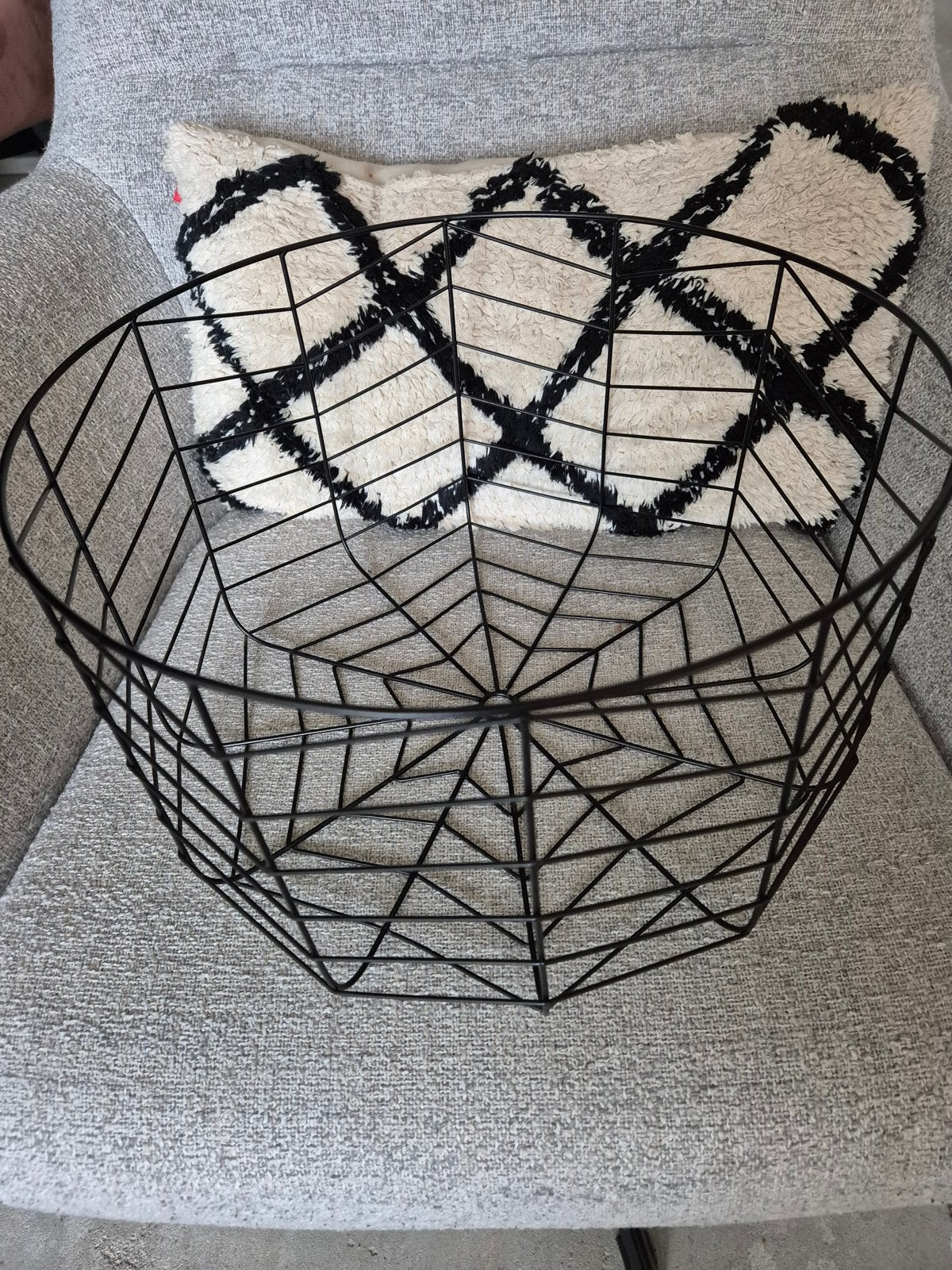 Ronde metalen mand van Leen Bakker, Huis en Inrichting, Gebruikt, Mand, Rond, Ophalen of Verzenden