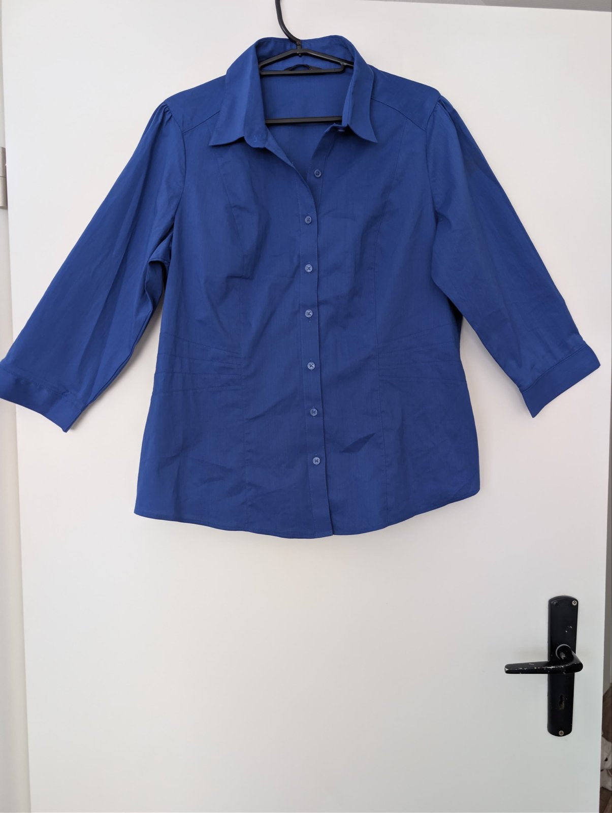 M&S Collection blauwe blouse - Zo goed als nieuw, Ophalen, Nieuw, Maat 38/40 (M), Blauw