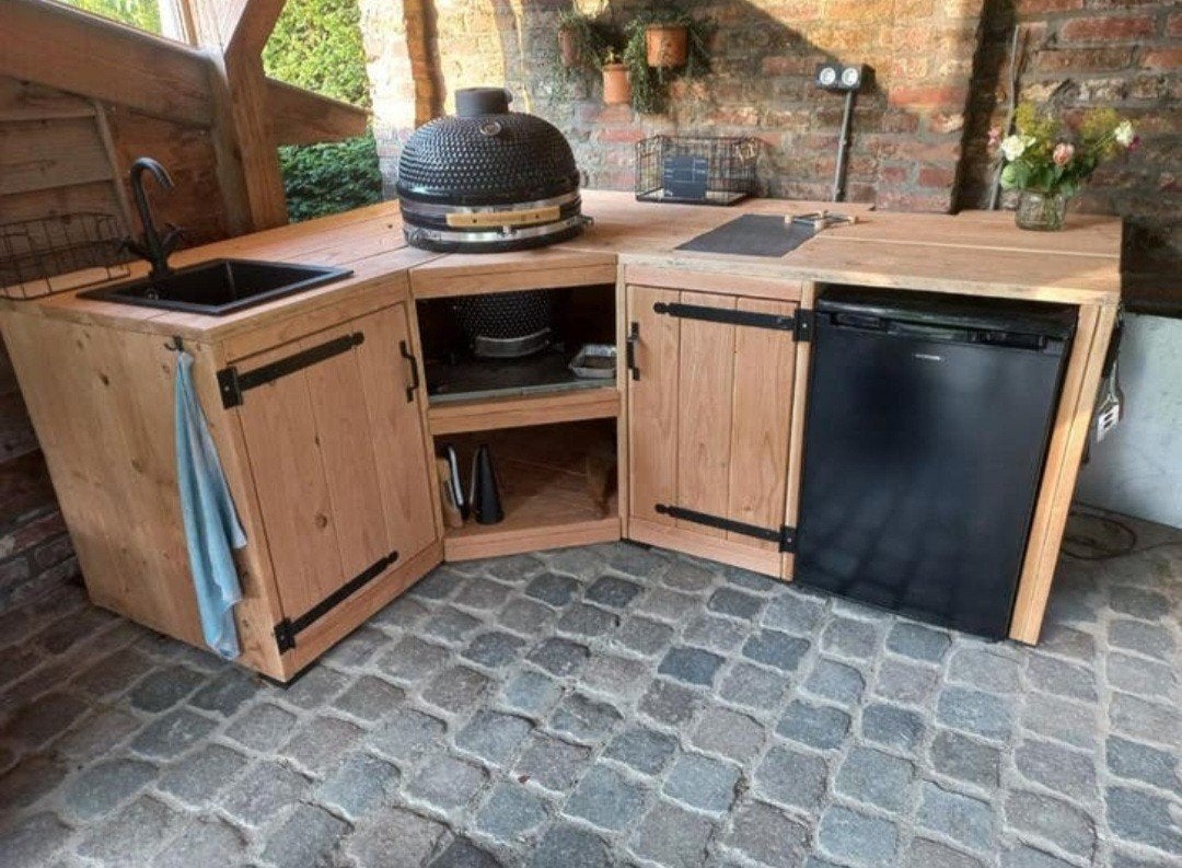 Douglas buitenkeuken Kamado basterd Green Egg
Pizza oven, Ophalen of Verzenden