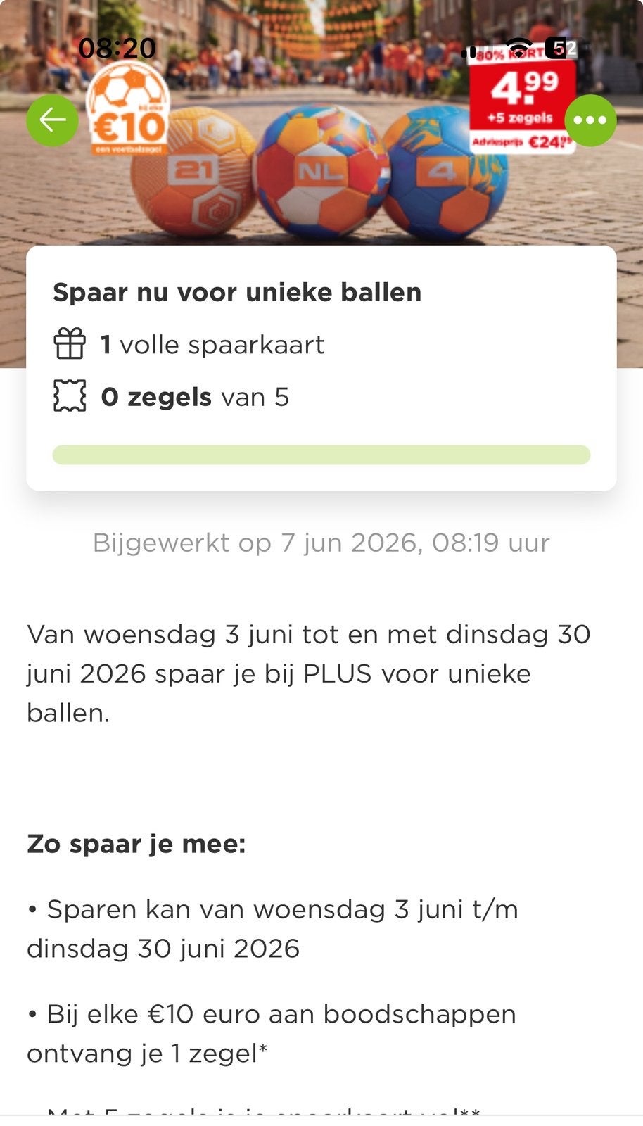 Plus Spaarkaart WK-voetbal, Verzamelen, Supermarktacties, Plus, Ophalen of Verzenden