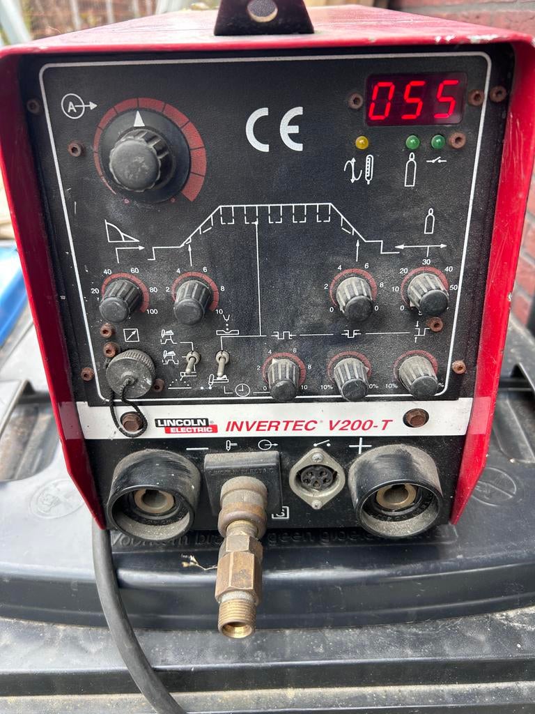 Lincoln Electric Invertec V200-T lasapparaat, Ophalen of Verzenden, Gebruikt, 150 tot 250 ampère, Tig