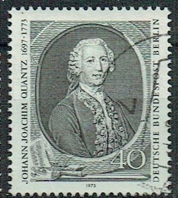 Duitsland Berlijn 73 Herdenking Johann J. Quantz componist, Verzenden, Gestempeld, Overige thema's
