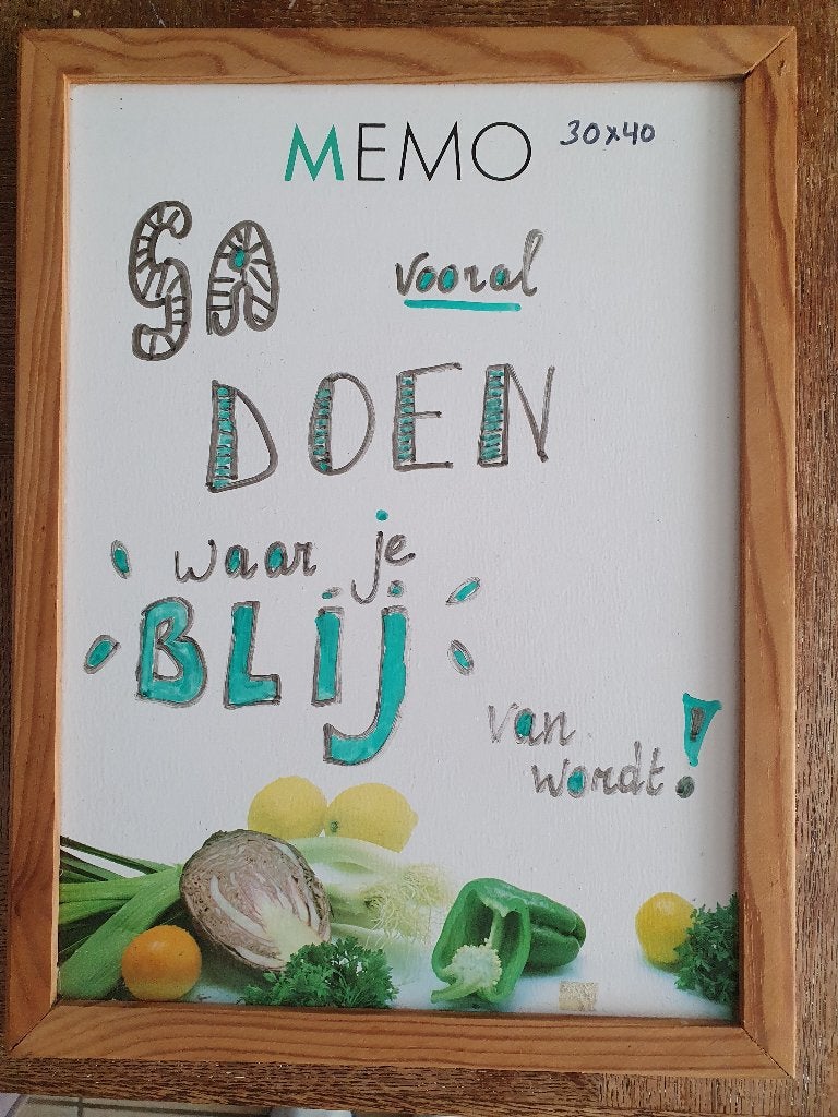 Memobord, Ophalen of Verzenden, Zo goed als nieuw, Magneetbord