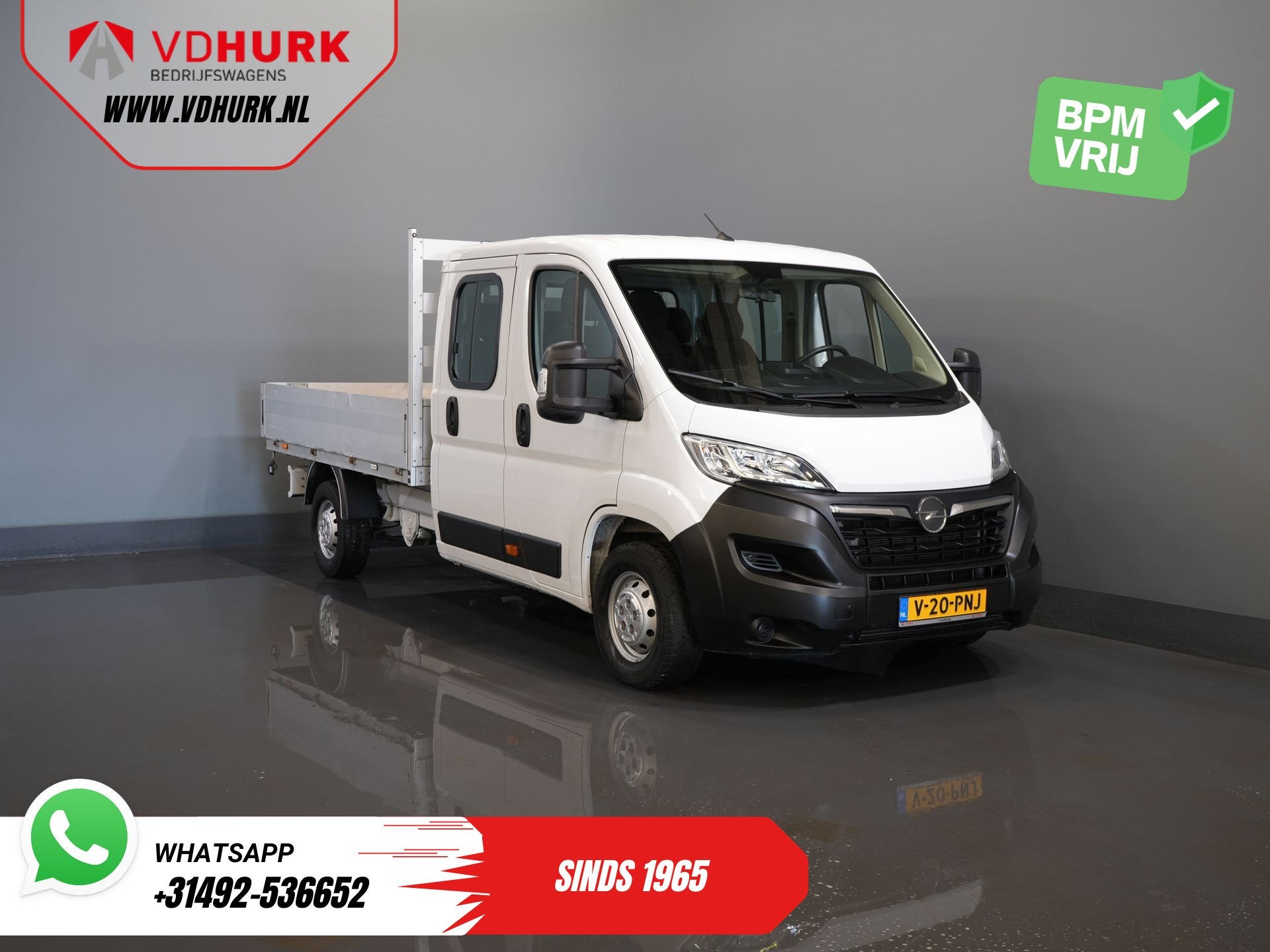Opel Movano 2.2 140 pk DC Dubbel Cabine Open Laadbak/ 7 Pers, Auto's, Voorwielaandrijving, Stof, Gebruikt, 4 cilinders