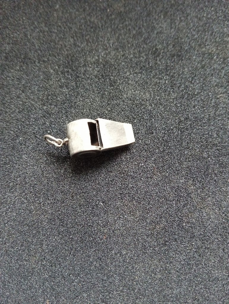 zilveren Voet/Handbal Fluitje, Ophalen of Verzenden, Zo goed als nieuw, Zilver, Zilver