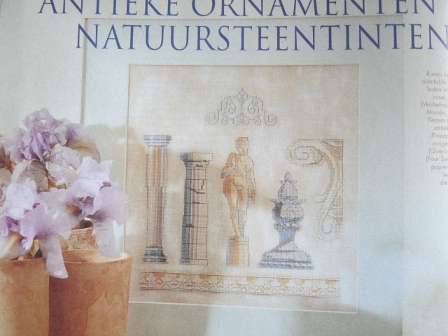 Borduurpatroon  Antieke ornamenten Natuursteen  nr 9958, Verzenden, Nieuw, Handborduren, Patroon