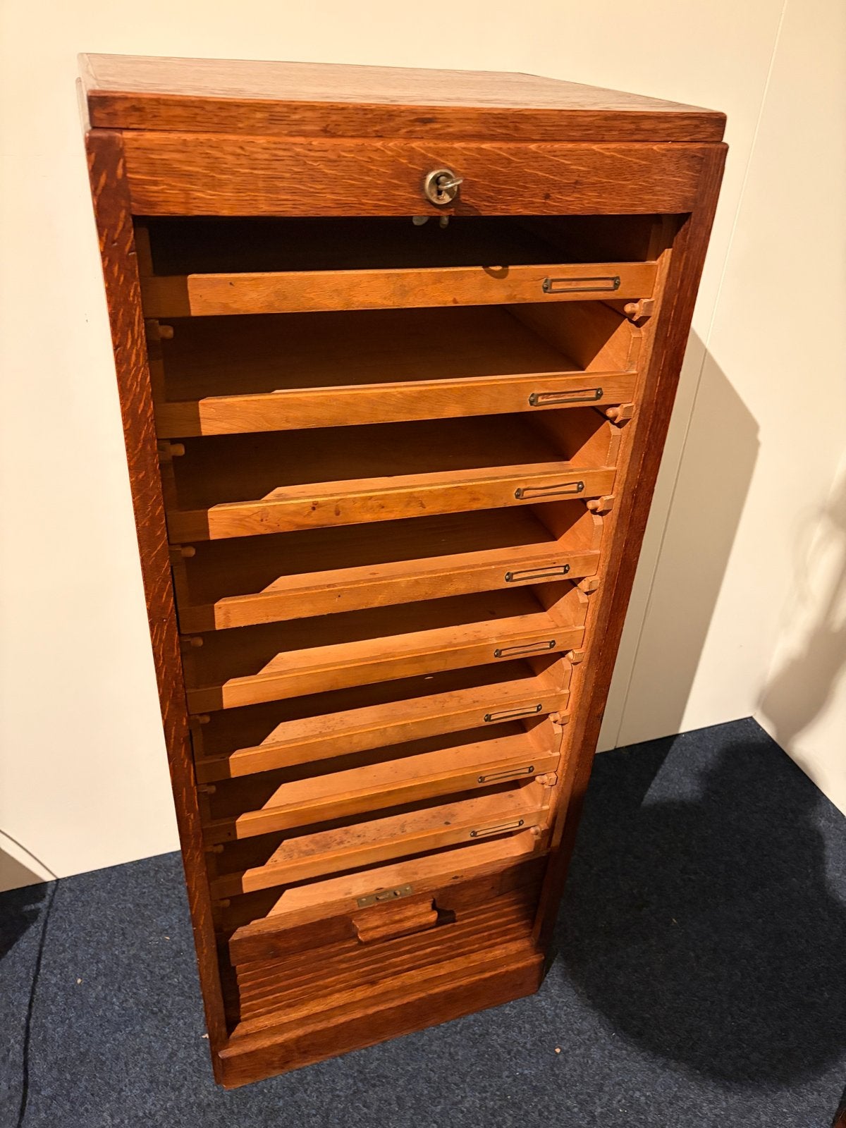 Art Deco Archiefkastje Jaren '30 met Sleutel, Ophalen of Verzenden