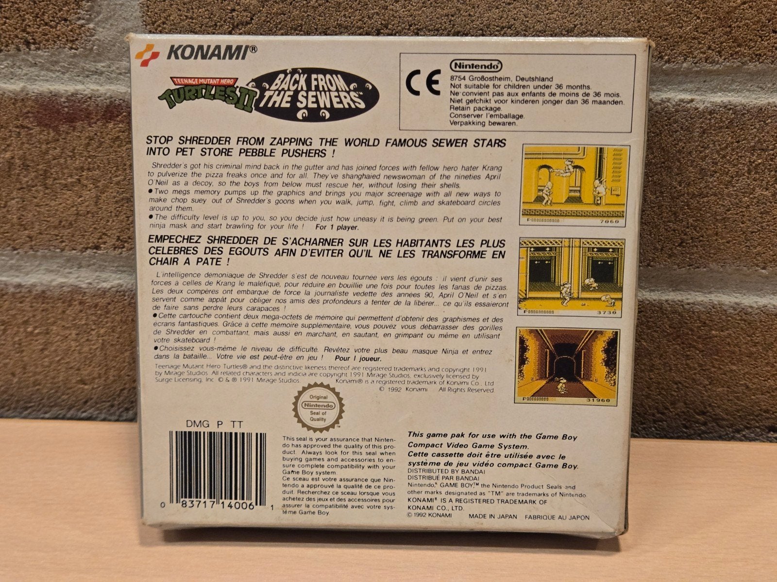 Turtles II 2 Back From The Sewers - Nintendo Gameboy, Spelcomputers en Games, Gebruikt, Support.nintendo.nl, 1 speler, Ophalen of Verzenden