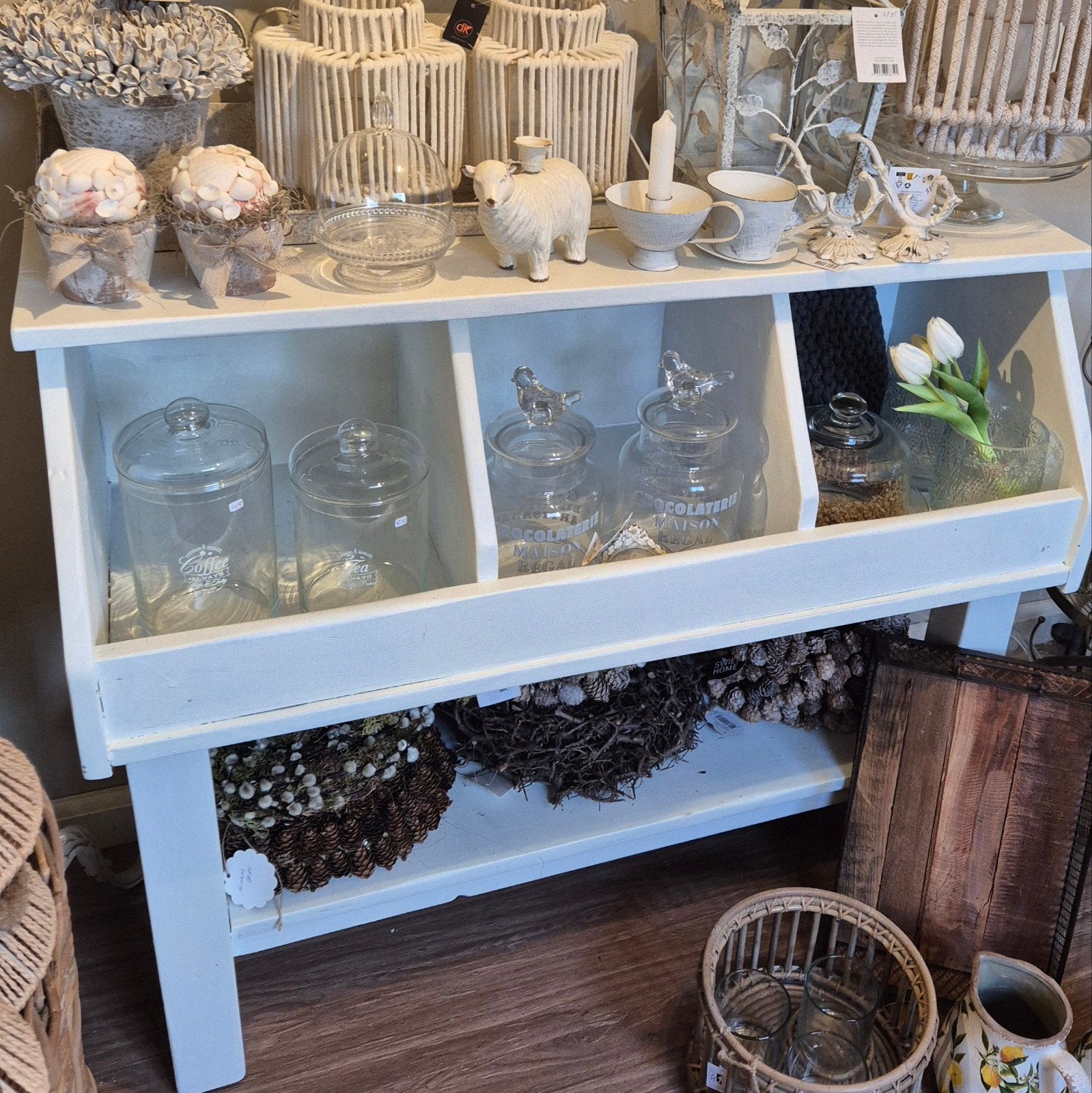 Landelijk brocante staande gruttersbak, Ophalen of Verzenden