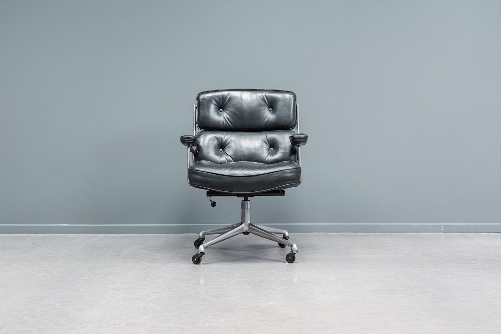 ES104 Eames “Time life” Lobby chair, 3x, Ophalen, Zwart