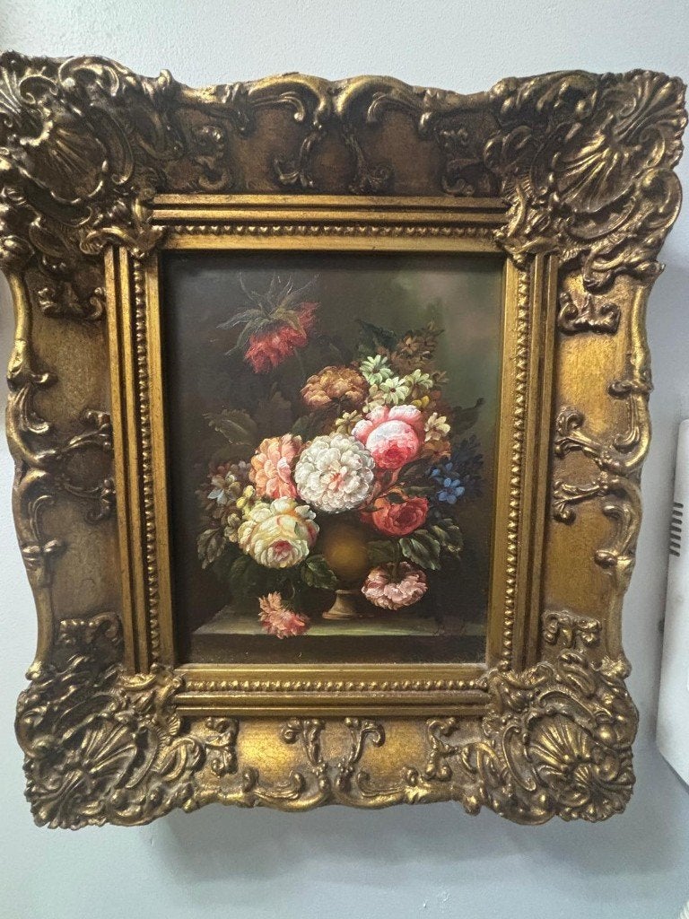 Brooks – Stilleven met bloemen (33) – S.5161 – 20 x 23.5, Doek, Olieverf, Klassiek, Ophalen