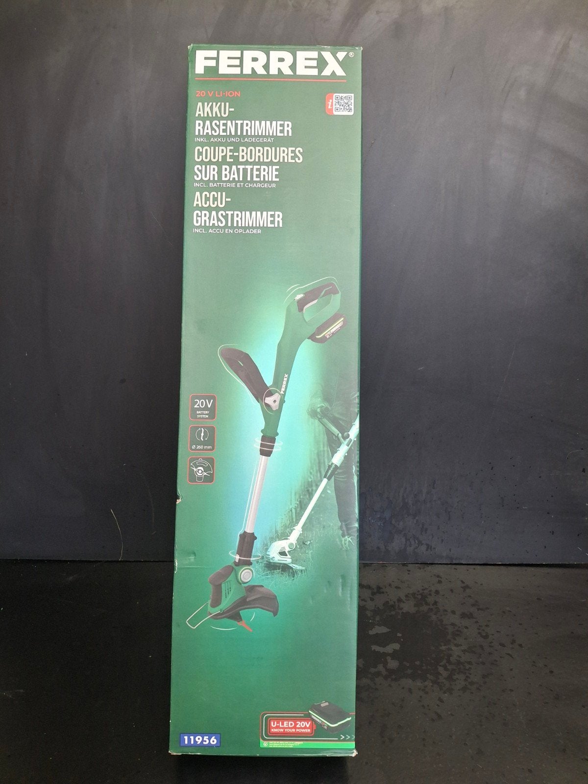 Ferrex Accu Grastrimmer 20V Li-Ion - Nieuw in doos, Ferrex, Accu, Ophalen of Verzenden, Info@ferrex.com