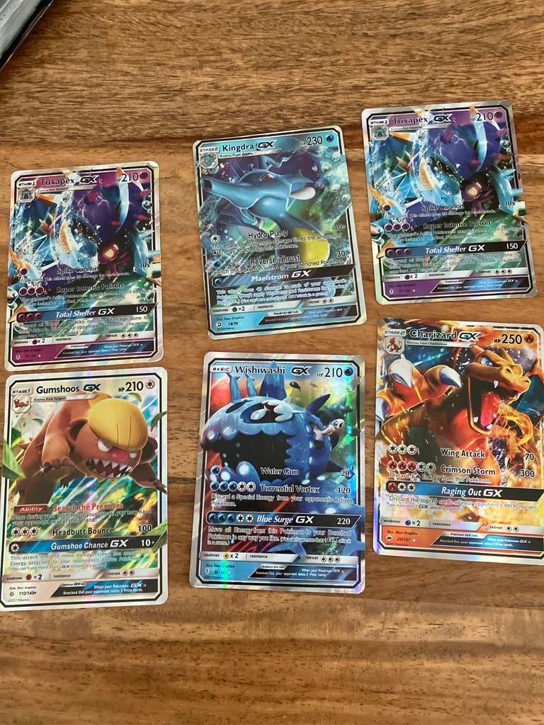 Pokémon GX kaarten - 6 stuks nmr 21, Ophalen of Verzenden, Zo goed als nieuw, Meerdere kaarten, Foil