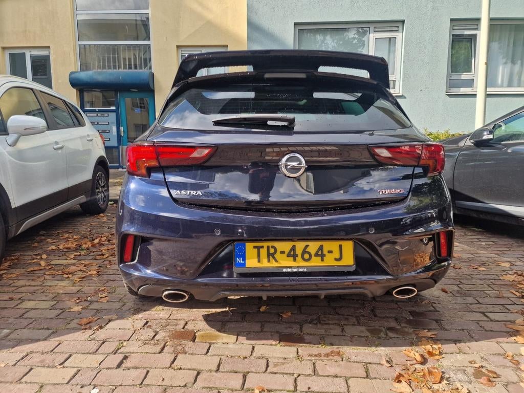 Opel Astra 1.6 Turbo 200pk Start/stop Aut 2018 Blauw, Zwart, 4 cilinders, Blauw, Alcantara