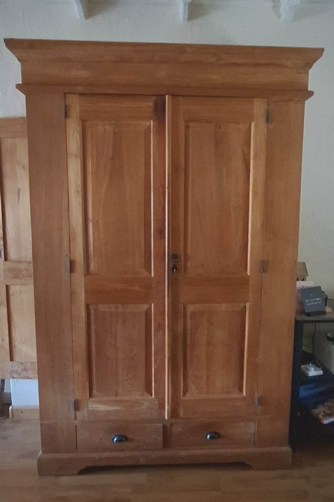 Prachtige massief teakhouten kast / jachtkast met gehe, Huis en Inrichting, Ophalen, 100 tot 150 cm, 200 cm of meer, Teakhout