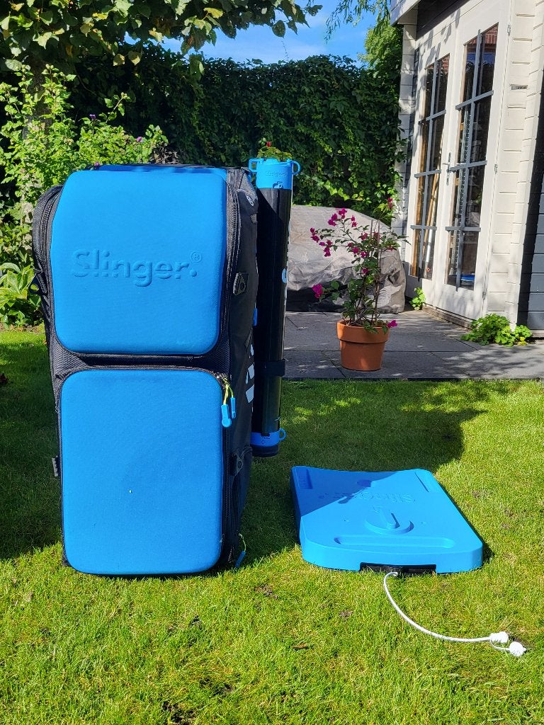 SlingerBag + oscillator + ballenraper + 130 nieuwe ballen, Sport en Fitness, Gebruikt, L00, Overige typen, Ophalen
