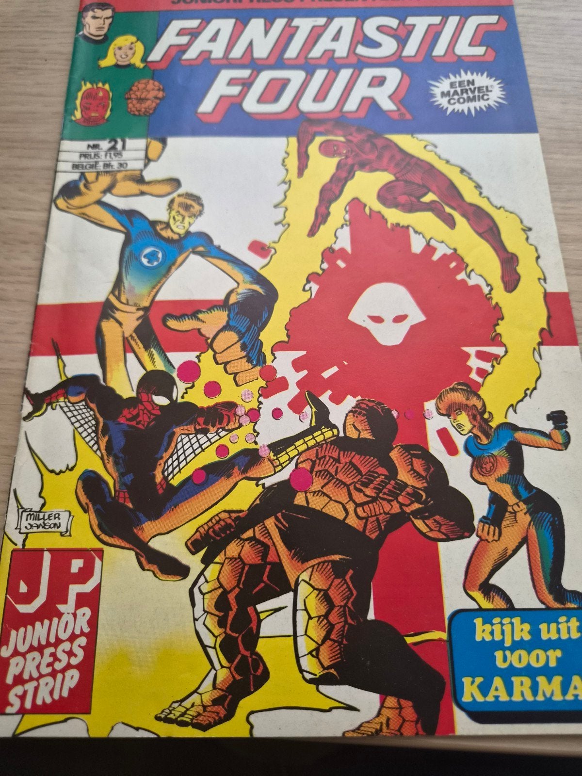 Fantastic Four Junior Press Strip nr. 21 - Marvel Comic, Eén stripboek, Ophalen of Verzenden, Gelezen, Stan Lee, Jack Kirby