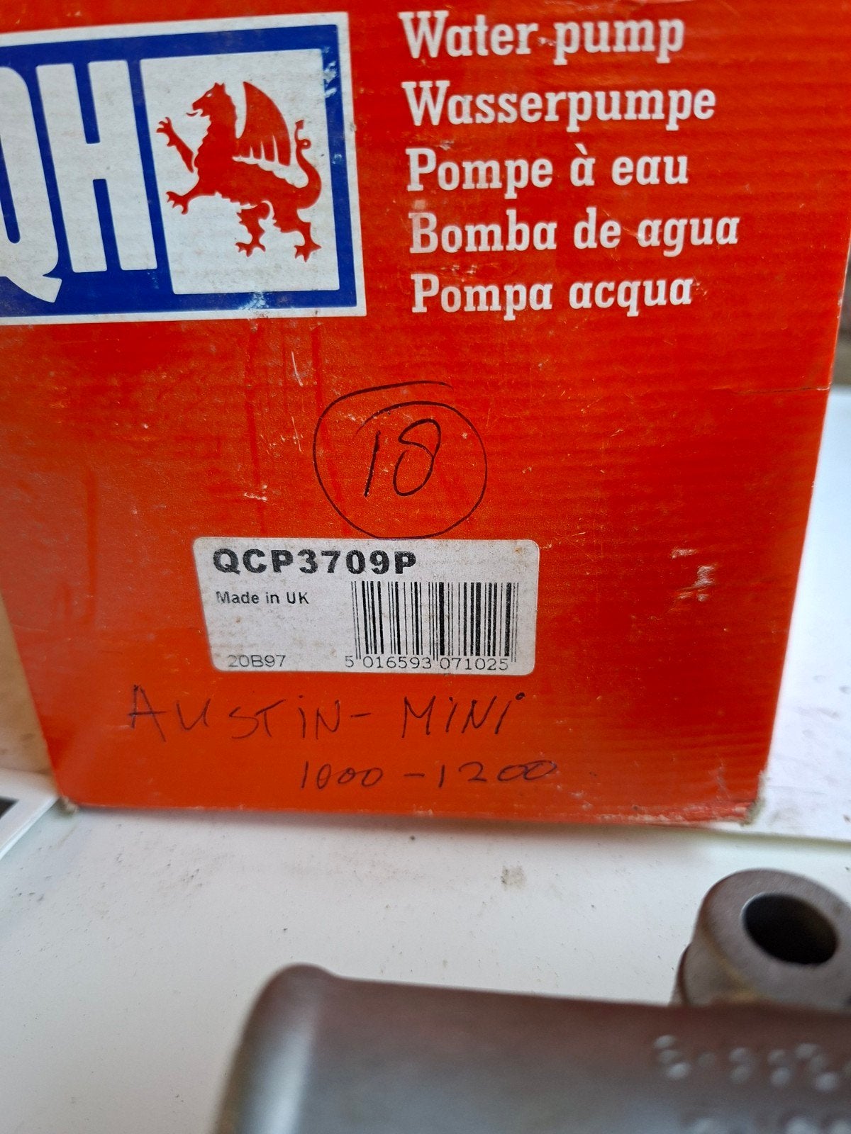 Waterpomp QH QCP3709P voor Austin Mini 1000-1200, Ophalen of Verzenden, Nieuw, Mini
