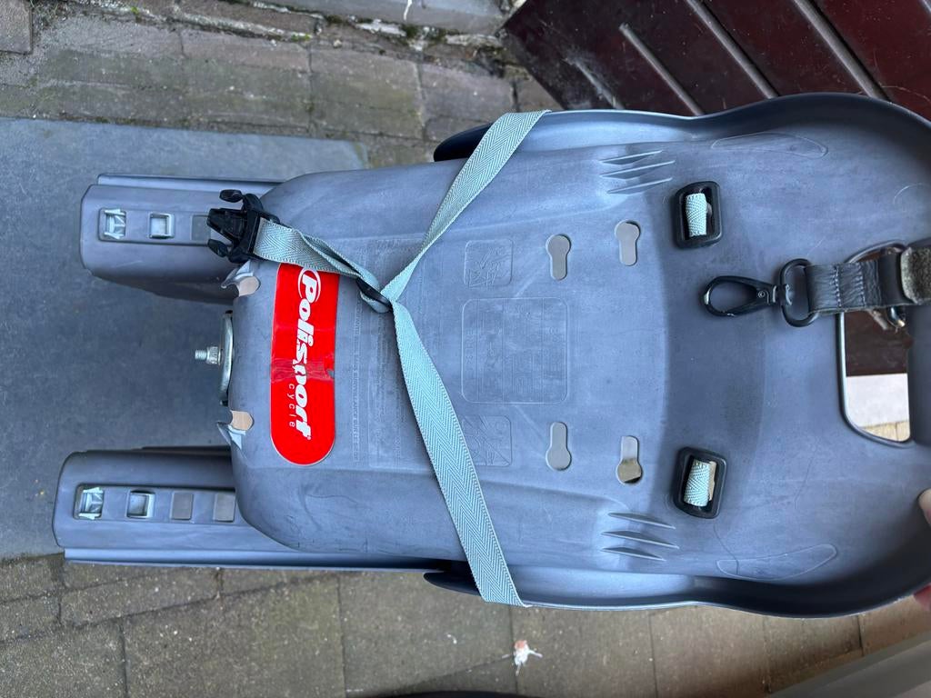 Polisport Fietsstoeltje, Fietsen en Brommers, Fietsaccessoires | Fietsstoeltjes, Ophalen, Achterzitje, 9 t/m 18 kg, Gebruikt