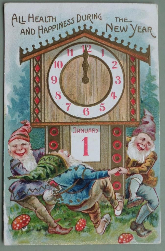 Kabouter 11- dansen rond de klok - nieuwjaar - jaren 10, Ophalen of Verzenden, Voor 1920, Gelopen, Kinderen