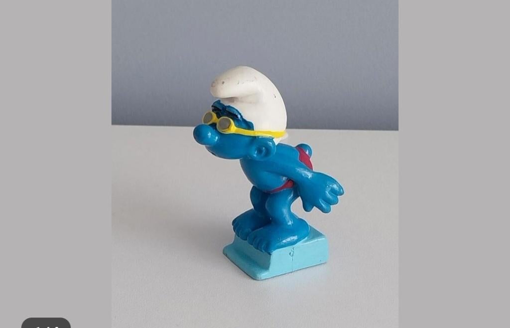 Smurfen. Smurf als Wedstrijdzwemmer op startblok, Ophalen of Verzenden, Zo goed als nieuw, Verschillende Smurfen