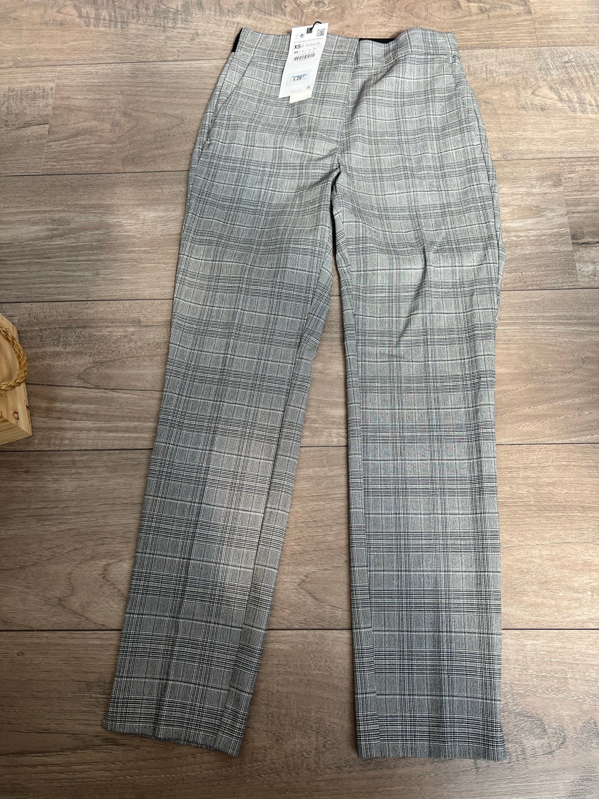 Zara geruite broek XS - Nieuw met kaartjes, Ophalen, Nieuw, Maat 34 (XS) of kleiner, Grijs