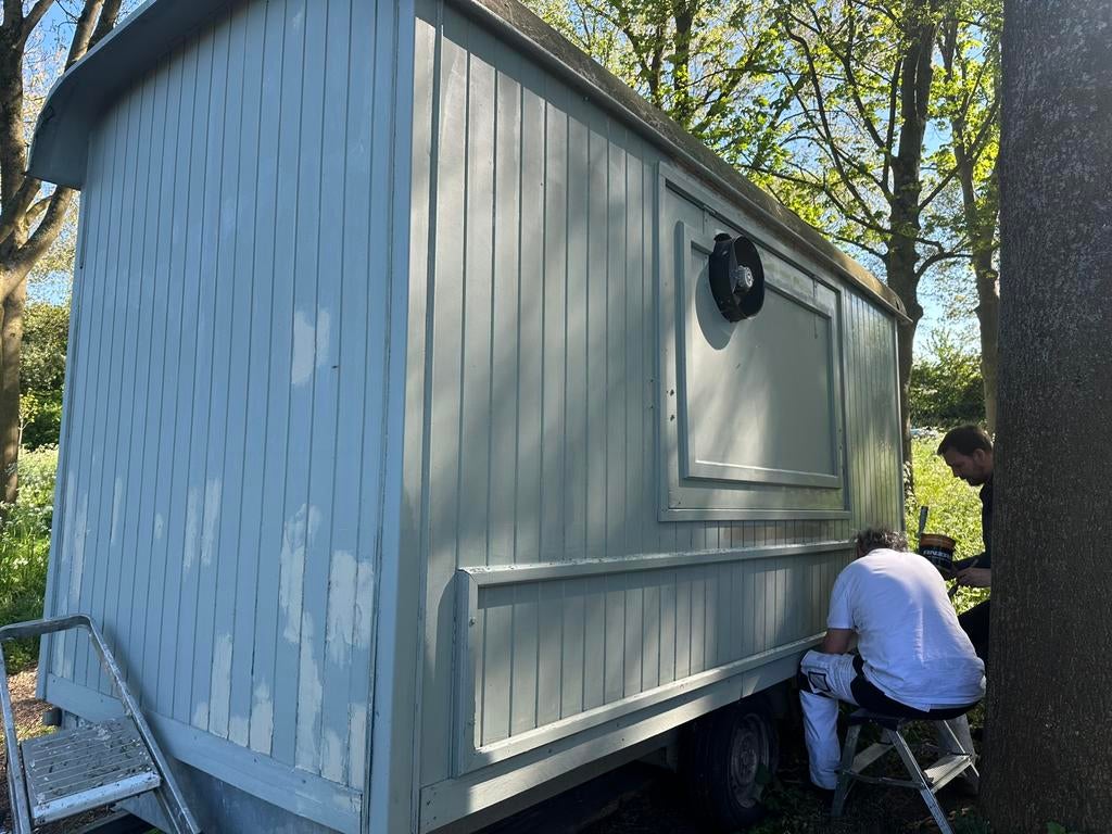 Verkoopwagen, keet, Ophalen