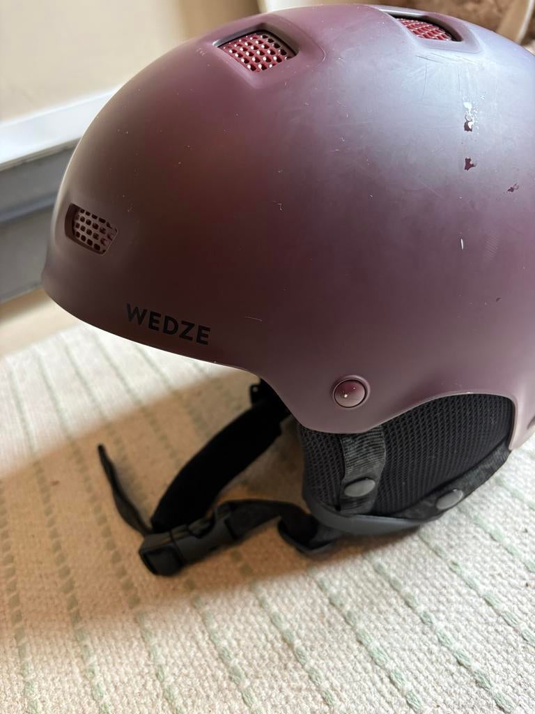 Paarse Wedze skihelm maat M, Gebruikt, Overige typen, Skiën, Ophalen