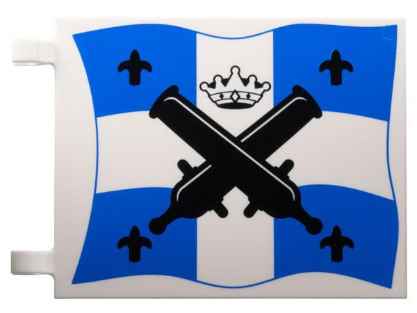 Lego Pirates Pirates IV Flag / Vlag 6x4 with Black Crossed, Lego, Nieuw, Losse stenen, Pirates