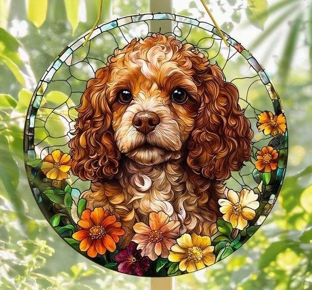 Raamhanger poedel - labradoodle, Verzenden, Meerkleurig, Nieuw, Kunststof