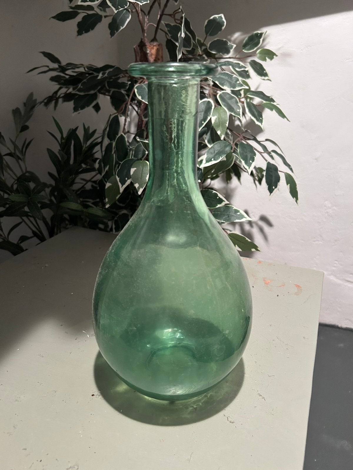 Groene vaas smalle hals, Ophalen, Gebruikt