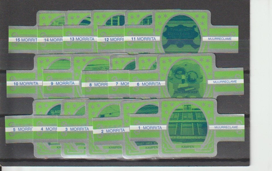 reeks 872  muurreclame  1-15    sigarenbanden, Verzamelen, Ophalen of Verzenden, Zo goed als nieuw, Sigarenbandjes