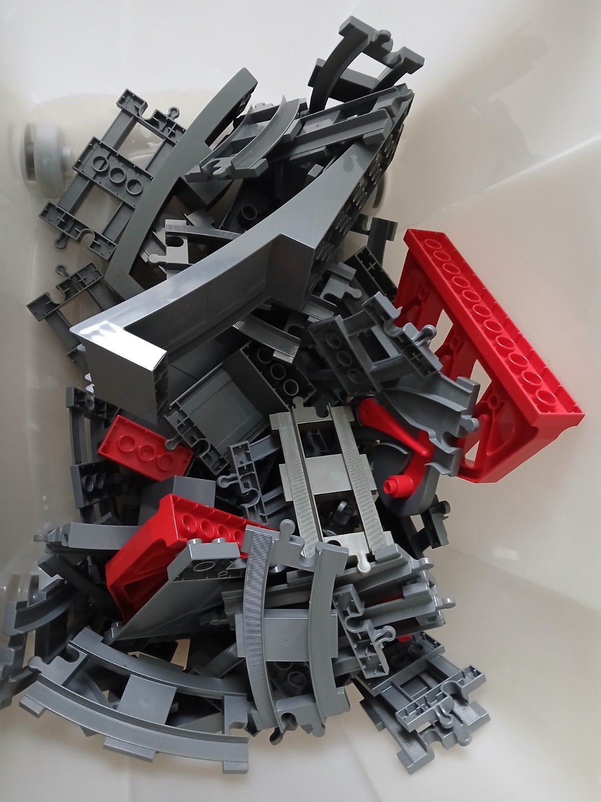 Lego Duplo treinrails en bruggen, Ophalen of Verzenden, Gebruikt, Overige merken