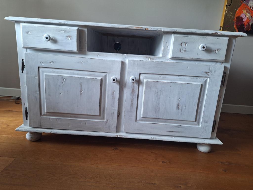 Oud-stijl TV meubel - 70x120x55 cm, Huis en Inrichting, Kasten | Televisiemeubels, Ophalen, Gebruikt, 100 tot 150 cm, Minder dan 100 cm