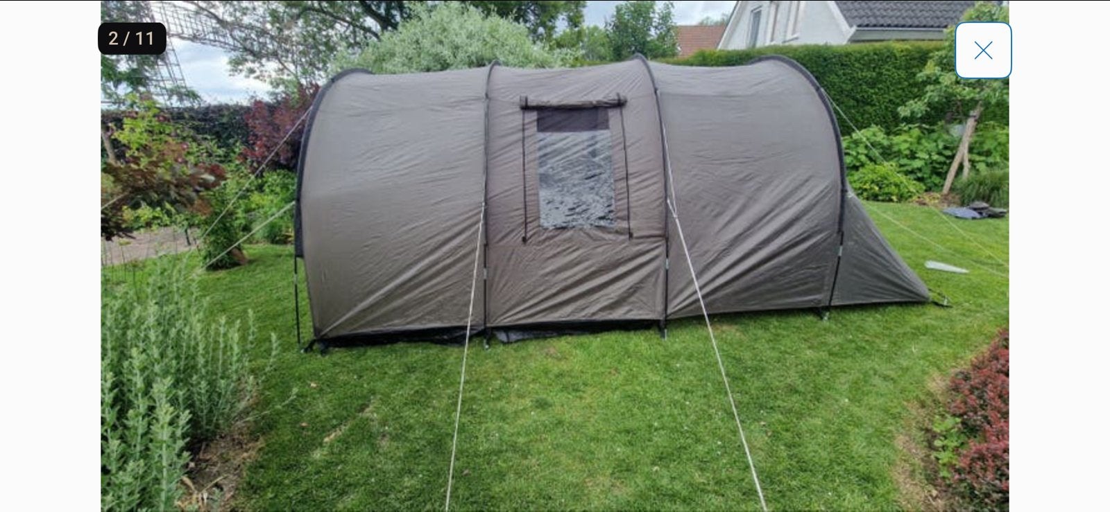 Vrijbuiter Outdoor Rhodos 4 Poly tunneltent, Caravans en Kamperen, Ophalen, Zo goed als nieuw, Tot en met 4