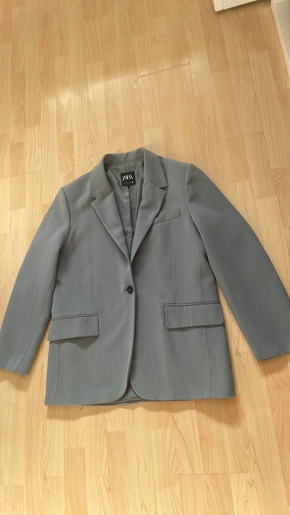 Nieuw blauw:grijs Blazer maat L Zara, Ophalen of Verzenden, Nieuw, Maat 42/44 (L), Grijs
