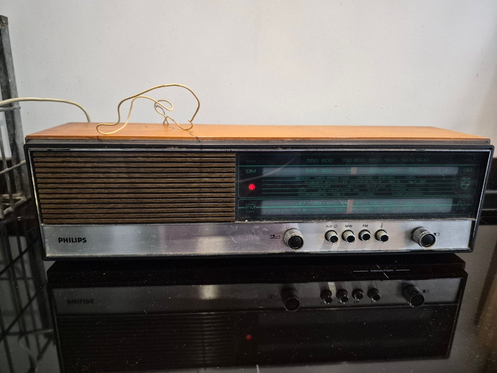 Vintage radio 19 RB 344  Retro philps radio., Ophalen of Verzenden