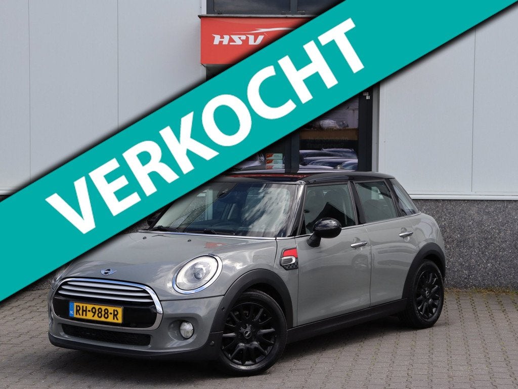 Mini Cooper D Chili 1.5 navi automaat 4-deurs nardogrey, Auto's, Mini, Automatische klimaatregeling, Gebruikt, Euro 6, Bedrijf