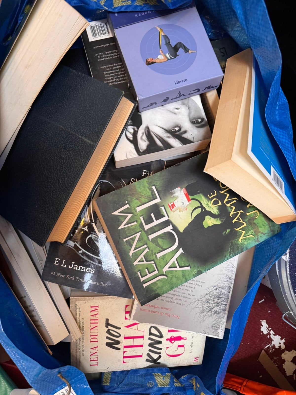 Gratis op te halen, tas vol  nederlands talige boeken, Ophalen, Gelezen
