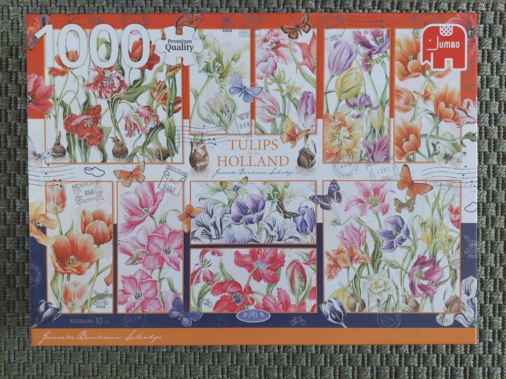 Jumbo Legpuzzel Tulpen van Holland 1000 stukjes, Ophalen of Verzenden, 500 t/m 1500 stukjes, Gebruikt, Legpuzzel