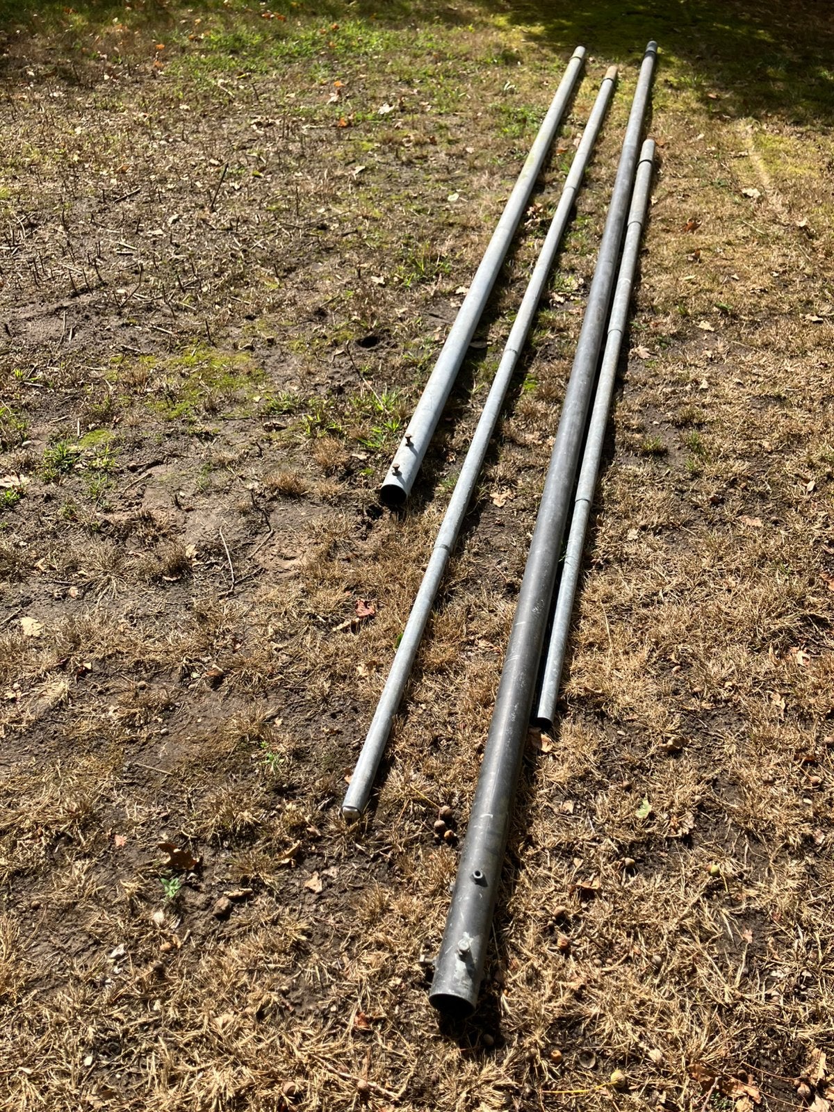 Tweedelige antenne zweepmasten 9 mtr, Ophalen, Gebruikt