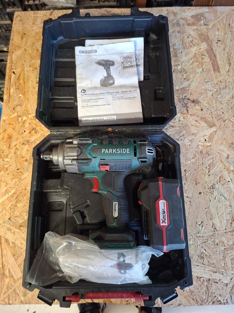 Parkside Draadloze Draaislagschroefmachine 20V (29V), Ophalen, Variabele snelheid, Minder dan 400 watt, Zo goed als nieuw