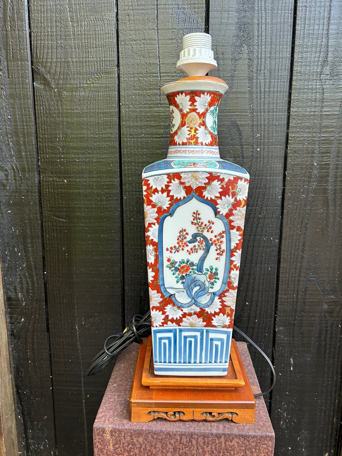 Japanse Imari porseleinen tafellamp, Ophalen, Gebruikt, Vintage