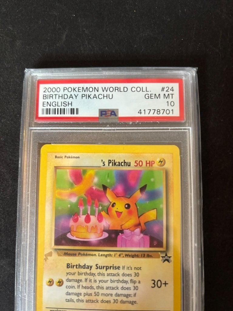 2000 Birthday Pikachu #24 World Collection PSA 10, Ophalen of Verzenden, Nieuw, Losse kaart