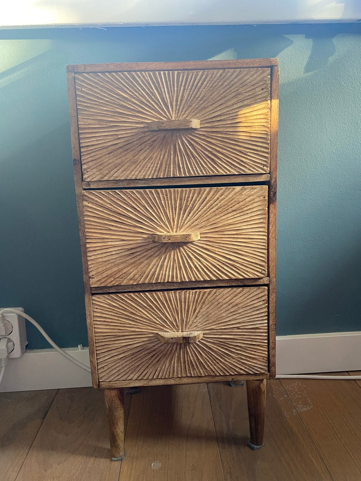 Houten ladekastje met 3 laden - 25x30x65 cm, Huis en Inrichting, Kasten | Ladekasten, Ophalen, Minder dan 50 cm, Gebruikt, 3 of 4 laden